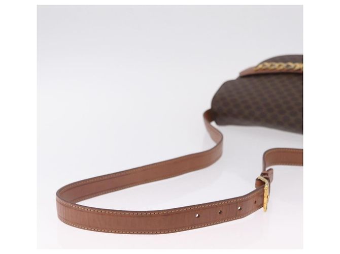Céline CELINE Macadam Canvas Shoulder Bag PVC Leather Brown Gold - vista 7