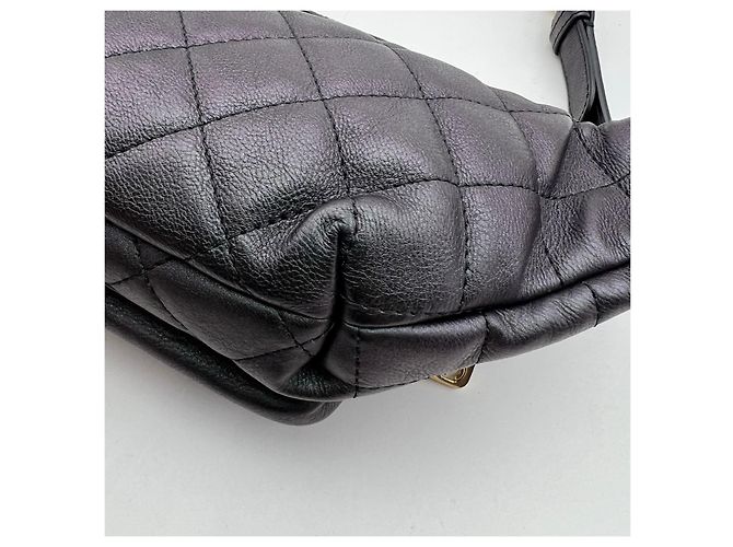 Borsello da vita Chanel in pelle matelassé nera - vista 12