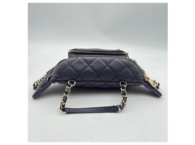 Borsello da vita Chanel in pelle matelassé nera - vista 6