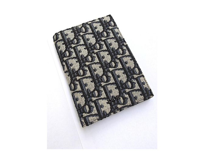 Cover per passaporto Dior Beige e Nero Oblique Jacquard - vista 3