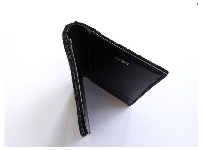 Tarjetero Dior Bifold Black Dior Oblique Jacquard - vista 12