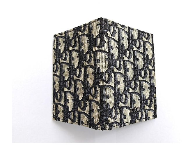 Portacarte Dior Bifold Jacquard Oblique Beige e Nero - vista 13