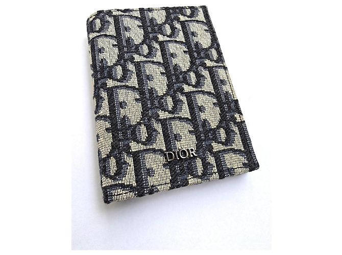 Portacarte Dior Bifold Jacquard Oblique Beige e Nero - vista 2
