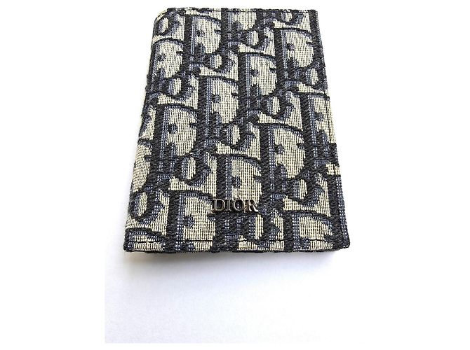 Portacarte Dior Bifold Jacquard Oblique Beige e Nero - vista 4