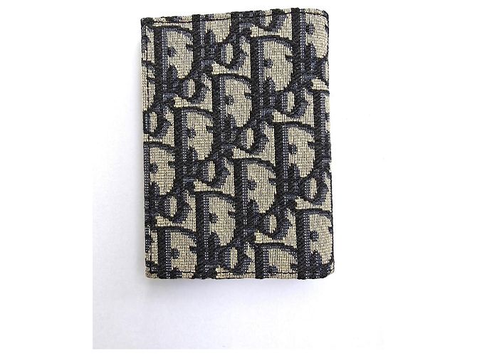 Portacarte Dior Bifold Jacquard Oblique Beige e Nero - vista 5