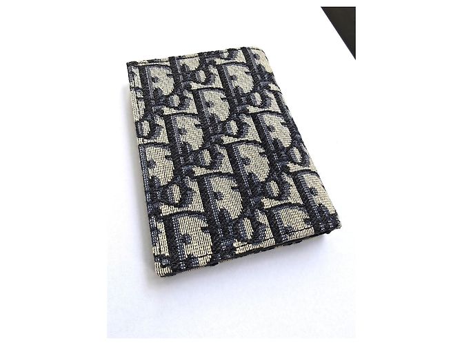 Portacarte Dior Bifold Jacquard Oblique Beige e Nero - vista 6