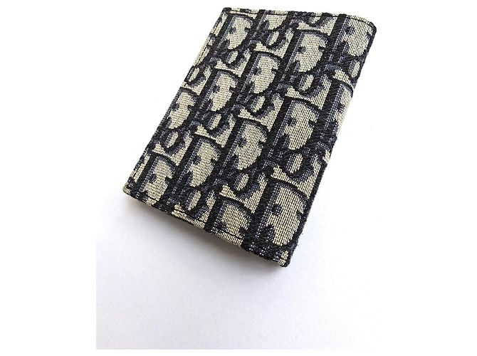 Portacarte Dior Bifold Jacquard Oblique Beige e Nero - vista 7