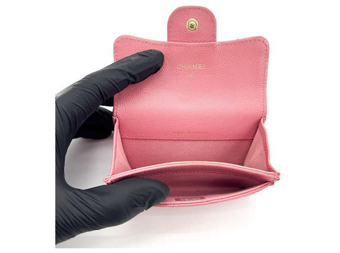 Chanel Classic Flap Card Case Quilted Caviar - vista 5