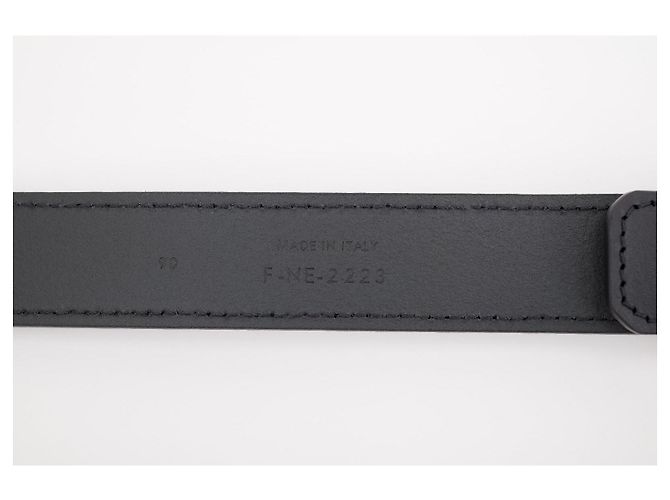 Céline Celine Medium Western Belt 25mm Black Leather Silver Buckle - view 3