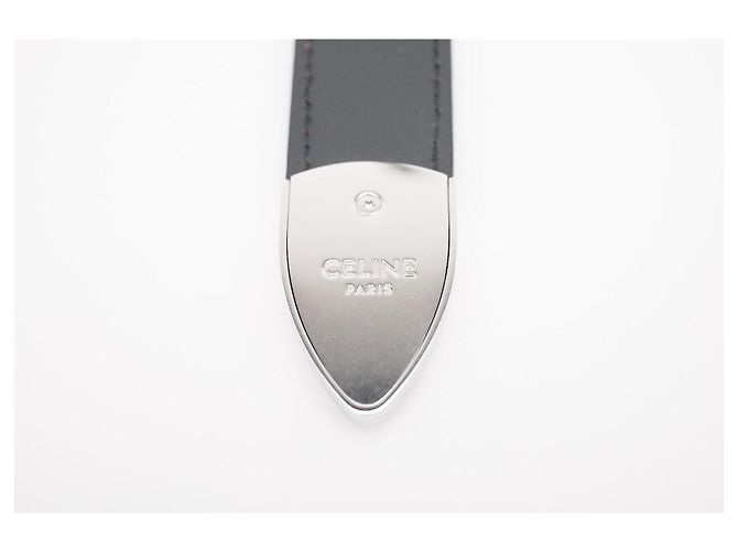 Céline Celine Medium Western Belt 25mm Black Leather Silver Buckle - view 5