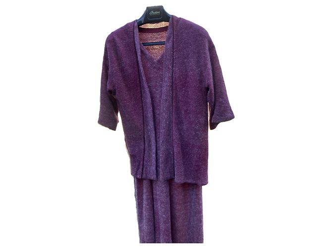 Christian Dior Set Cardigan e Abito in Lana Rosa - vista 6