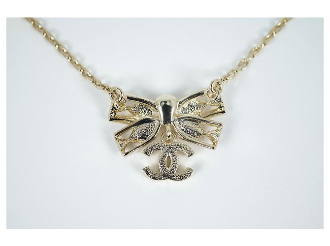 Collana con pendente Chanel Crystal Ribbon Bow CC - vista 5