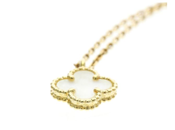 Pendente Sweet Alhambra Van Cleef & Arpels Oro Giallo 18K e Madreperla - vista 6
