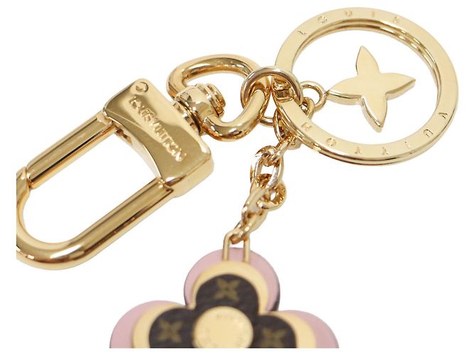 Portachiavi Louis Vuitton Blooming Flower BB Monogram Canvas Leather - vista 3