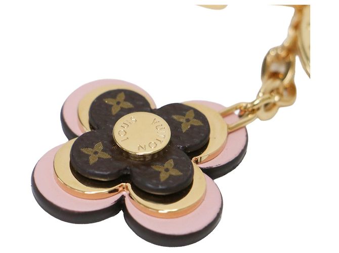 Portachiavi Louis Vuitton Blooming Flower BB Monogram Canvas Leather - vista 4