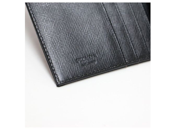 Prada Black Nylon Trifold Wallet M176 Geldbörse - Ansicht 7