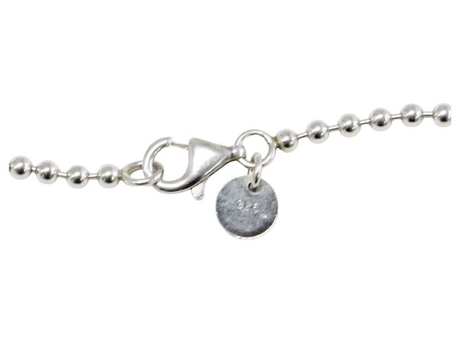 Autre Marque Collana Tiffany & Co. Silver Ball Chain Dog Tag - vista 5
