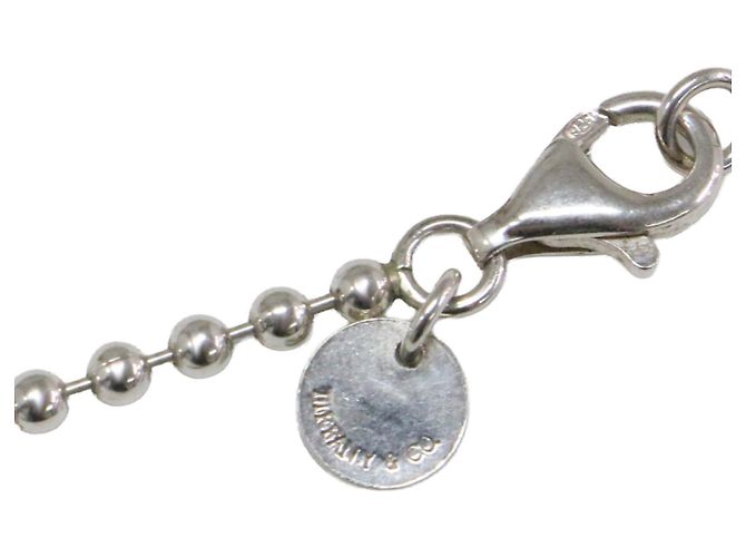 Autre Marque Collana Tiffany & Co. Silver Ball Chain Dog Tag - vista 6
