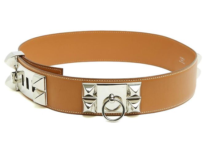 Hermès Collier de Chien 50 Barenia Ledergürtel Camel - Ansicht 3