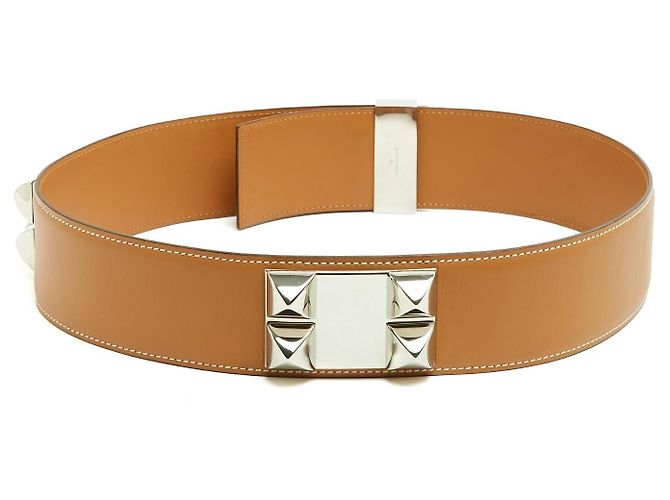 Hermès Collier de Chien 50 Barenia Ledergürtel Camel - Ansicht 4