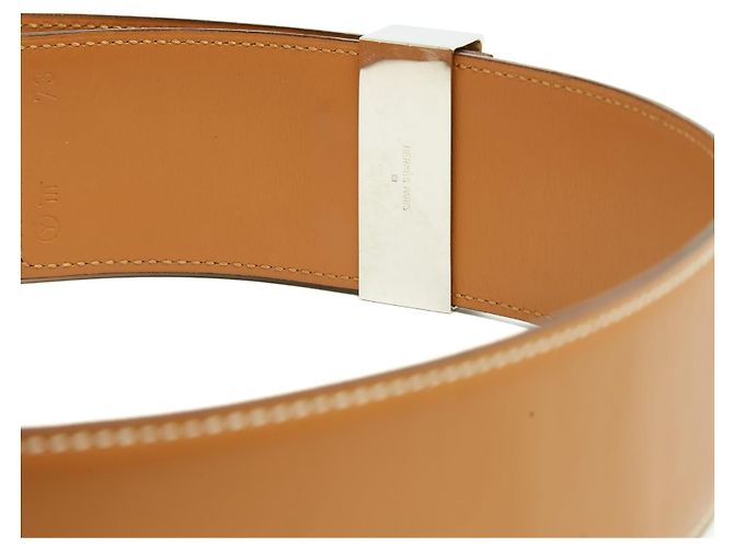 Hermès Collier de Chien 50 Barenia Ledergürtel Camel - Ansicht 5