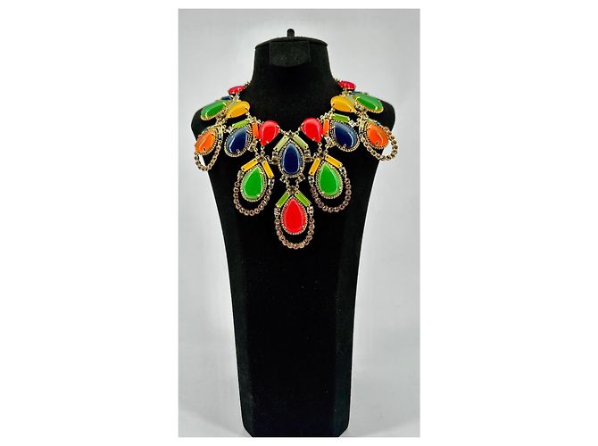 Collana Statement Kate Spade Metallo Dorato Pietre Multicolore - vista 2
