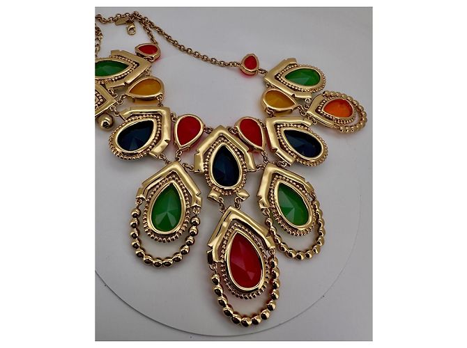 Collana Statement Kate Spade Metallo Dorato Pietre Multicolore - vista 7