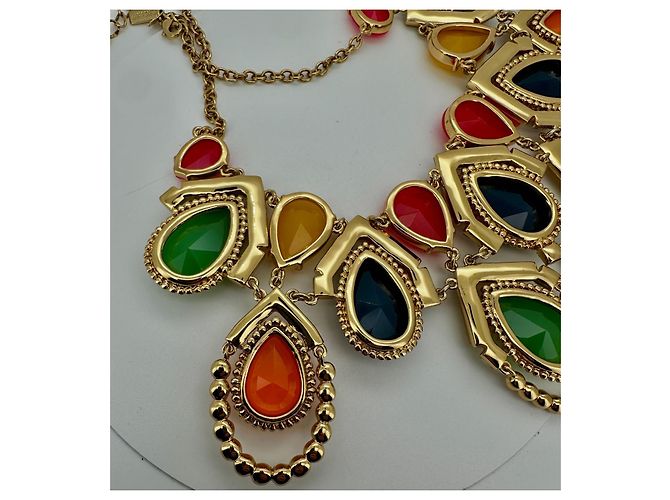 Collana Statement Kate Spade Metallo Dorato Pietre Multicolore - vista 8