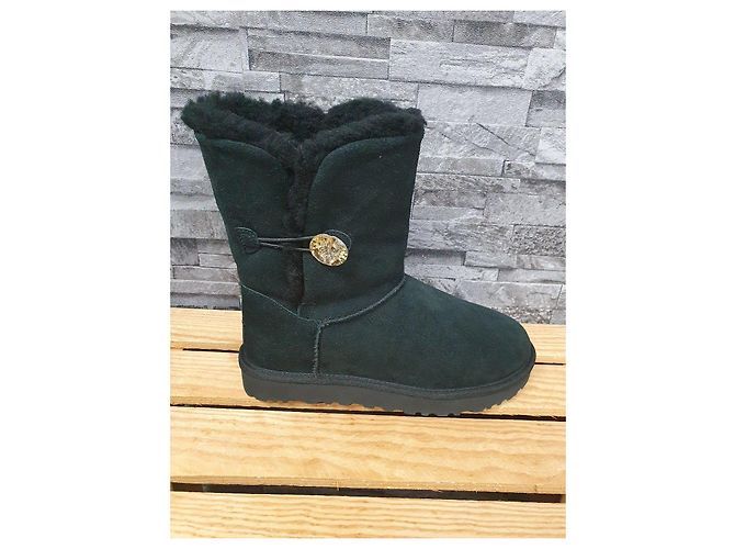 Botas UGG Bailey Button Bling Negro Oro - vista 5