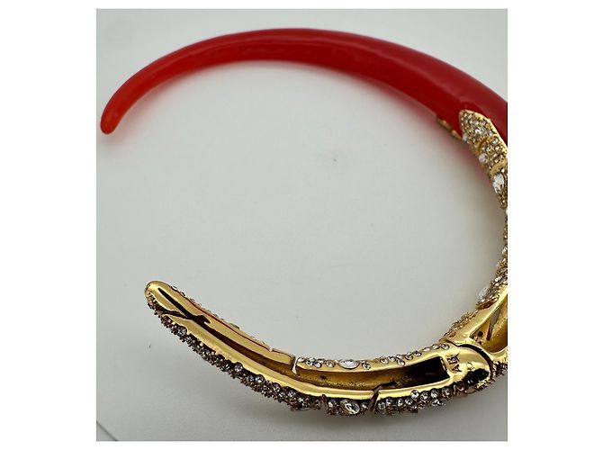 Alexis Bittar – Rotes Lucite & Kristall Choker Collier - Ansicht 11