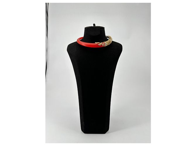 Alexis Bittar – Rotes Lucite & Kristall Choker Collier - Ansicht 16