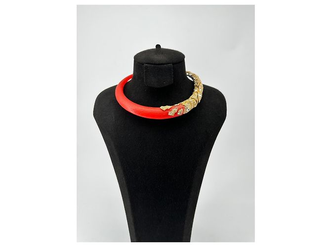Alexis Bittar – Rotes Lucite & Kristall Choker Collier - Ansicht 17