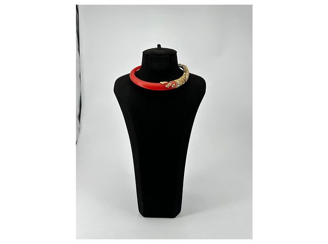 Alexis Bittar – Rotes Lucite & Kristall Choker Collier - Ansicht 19