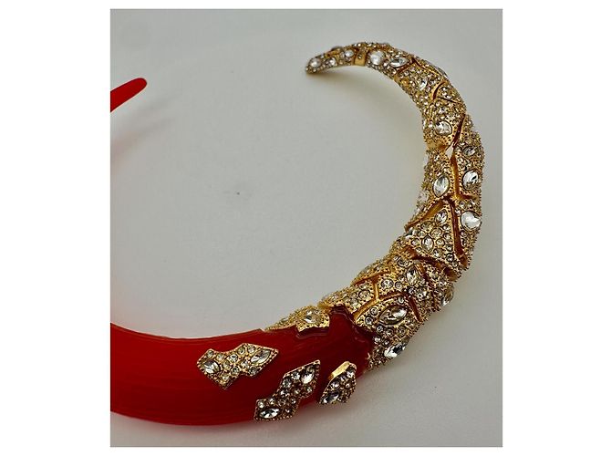 Alexis Bittar – Rotes Lucite & Kristall Choker Collier - Ansicht 3