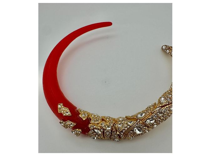 Alexis Bittar – Rotes Lucite & Kristall Choker Collier - Ansicht 4