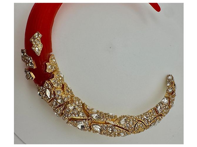 Alexis Bittar – Rotes Lucite & Kristall Choker Collier - Ansicht 6