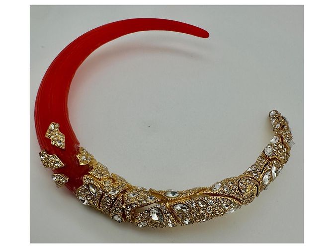 Alexis Bittar – Rotes Lucite & Kristall Choker Collier - Ansicht 7