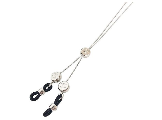 Chaîne pour lunettes Chanel Silver Cord Chain Strap A23173 - vue 2