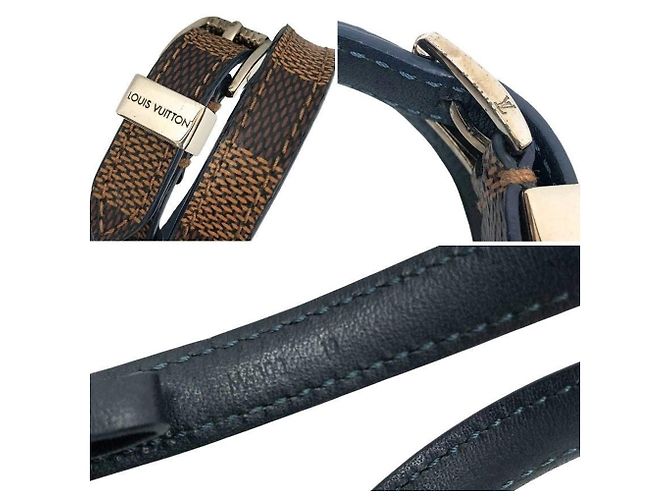 Pulseira com pingentes Louis Vuitton Damier em Ebene - vista 2