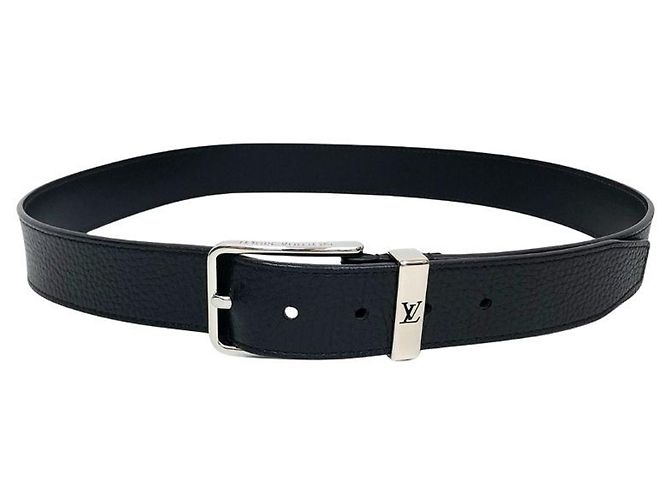 Cintura formale Louis Vuitton in pelle nera - vista 2