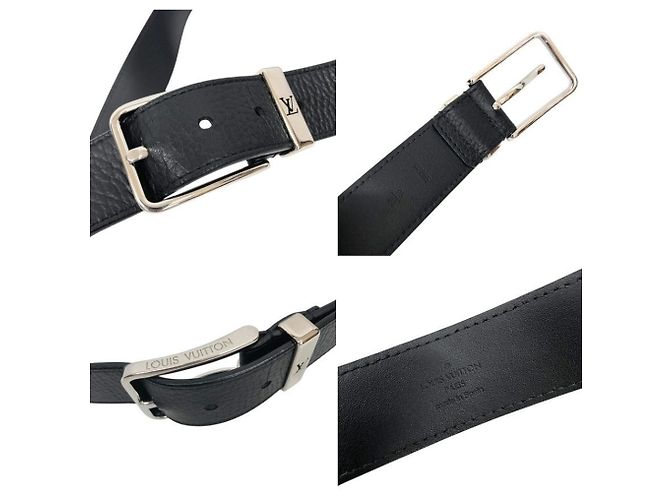 Cintura formale Louis Vuitton in pelle nera - vista 3