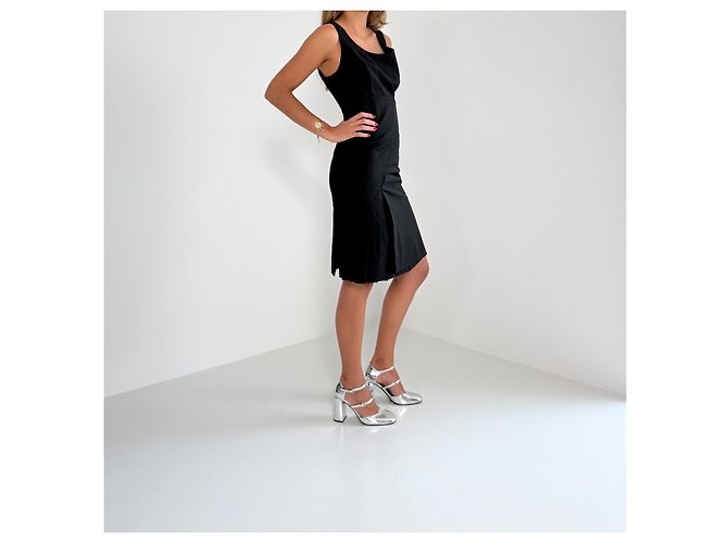 Céline Celine Kleid aus Wollmischung Schwarz Asymmetrisch - Ansicht 3