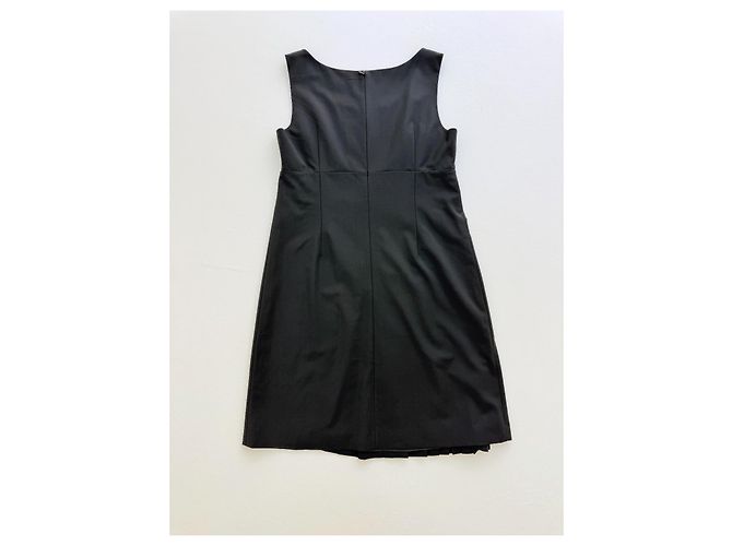 Céline Celine Kleid aus Wollmischung Schwarz Asymmetrisch - Ansicht 8