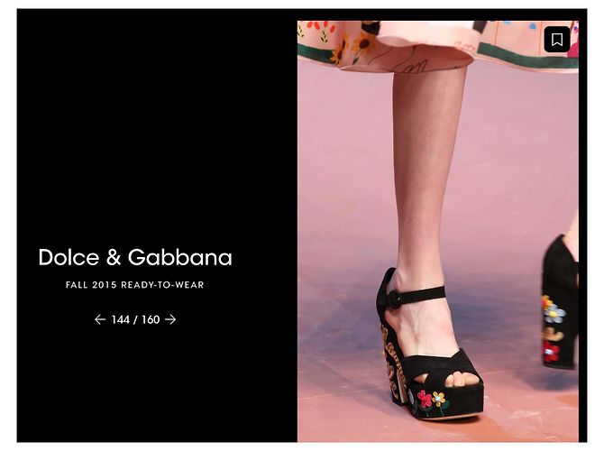 Dolce & Gabbana Sandali Platform Floreali Autunno 2015 - vista 3