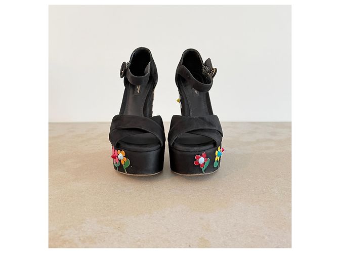 Dolce & Gabbana Sandali Platform Floreali Autunno 2015 - vista 6