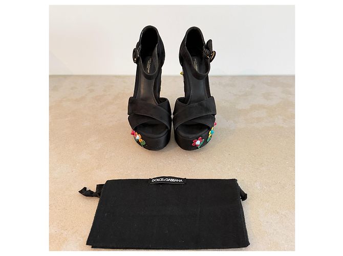 Dolce & Gabbana Sandali Platform Floreali Autunno 2015 - vista 7