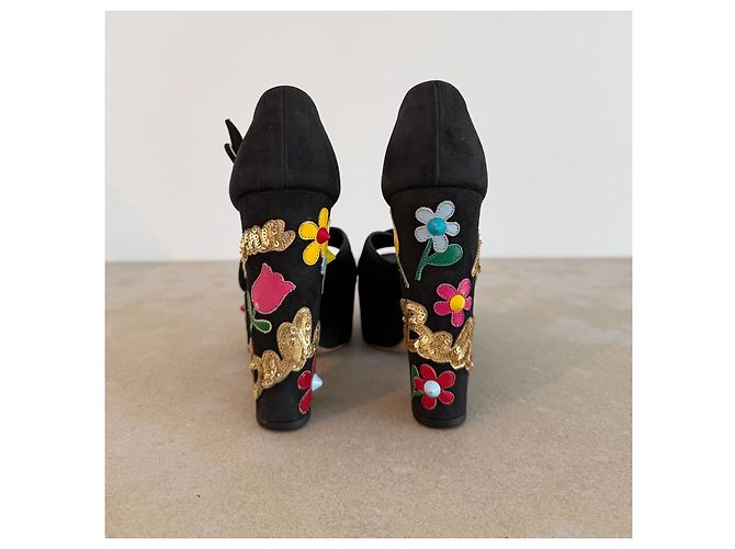 Dolce & Gabbana Sandali Platform Floreali Autunno 2015 - vista 8