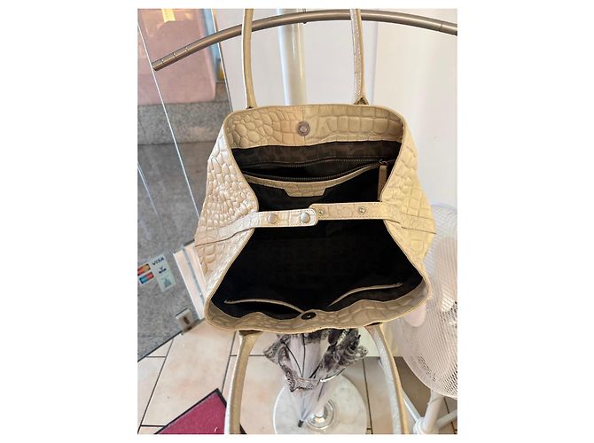 Liebeskind Berlin Borsa a mano beige con stampa coccodrillo - vista 2