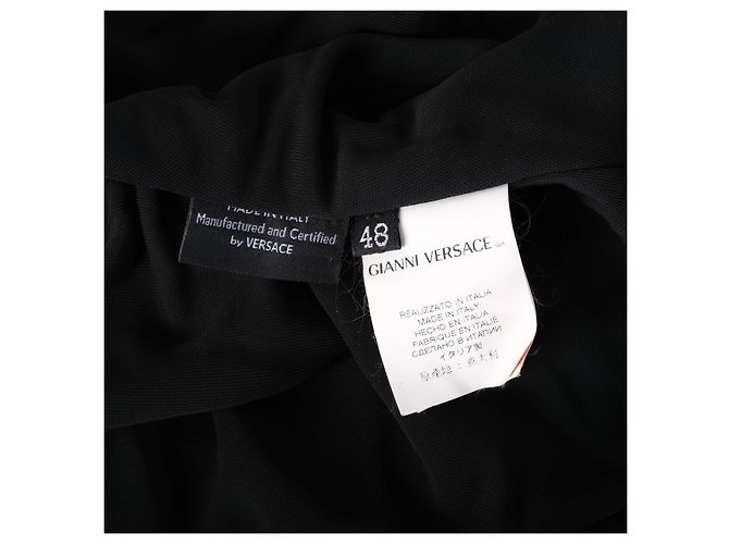 Top drapeado asimétrico de un solo hombro negro de Versace con cremallera Medusa - vista 5