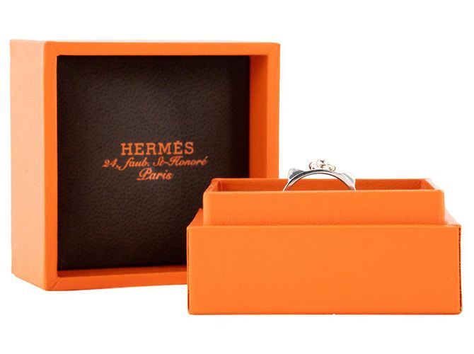 HERMÈS - Bague Collier de Chien petit modèle Hermès en argent (T58) - view 4